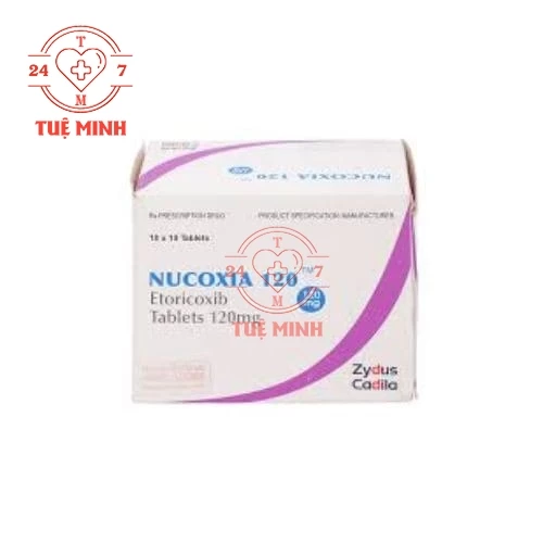 Nucoxia 120 Zydus Cadila - Thuốc giảm triệu chứng của viêm khớp trong bệnh gút